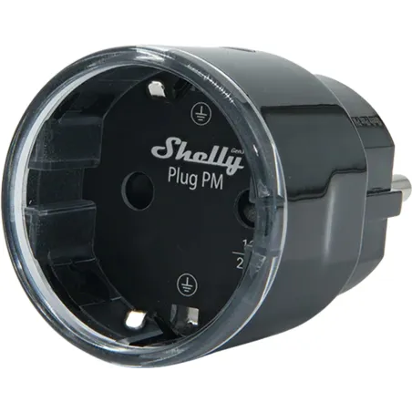 Shelly Plug PM Gen3 Matter 13A smart socket, black